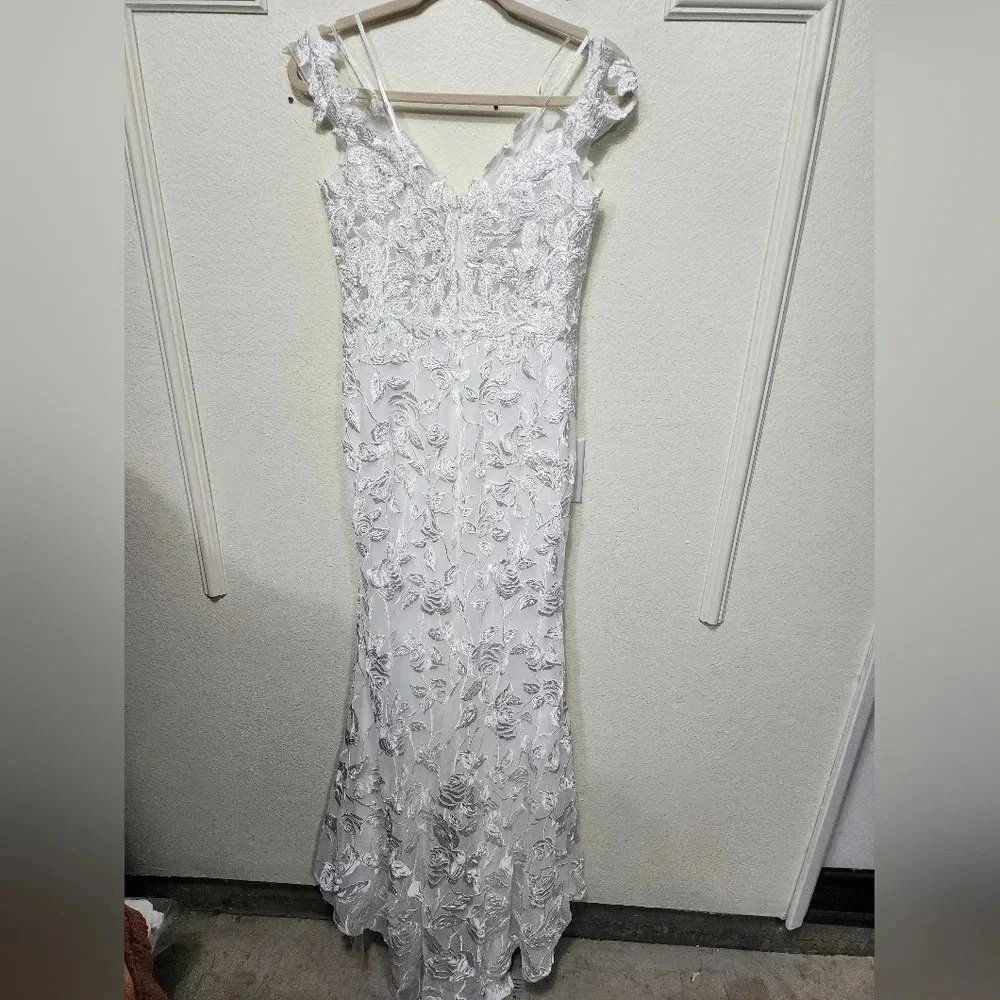 Lulus Precious Romance White Embroidered Off-the-Shoulder Maxi Dress Wedding